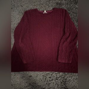 Croft & Barrow Women's Cable Knit Sweater - Deep Red